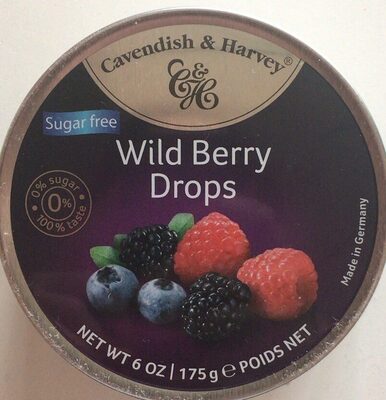 Cavendish&Harvey Wild Berry Sugarfree Drops 175g