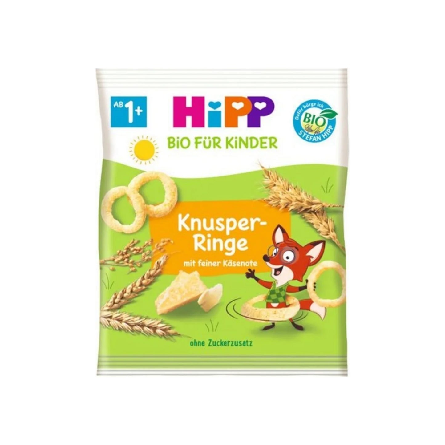 Bio Hipp Knusperringe mit feiner Käsenote ab 1+ 25g