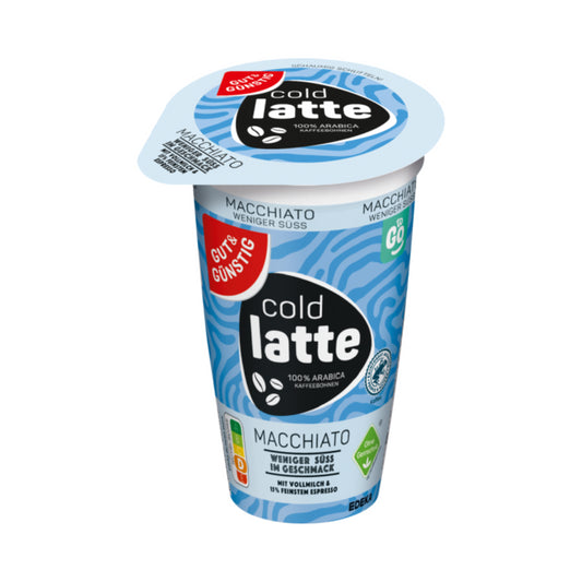 GUT&GÜNSTIG Latte Macchiato weniger süß 250ml VLOG
