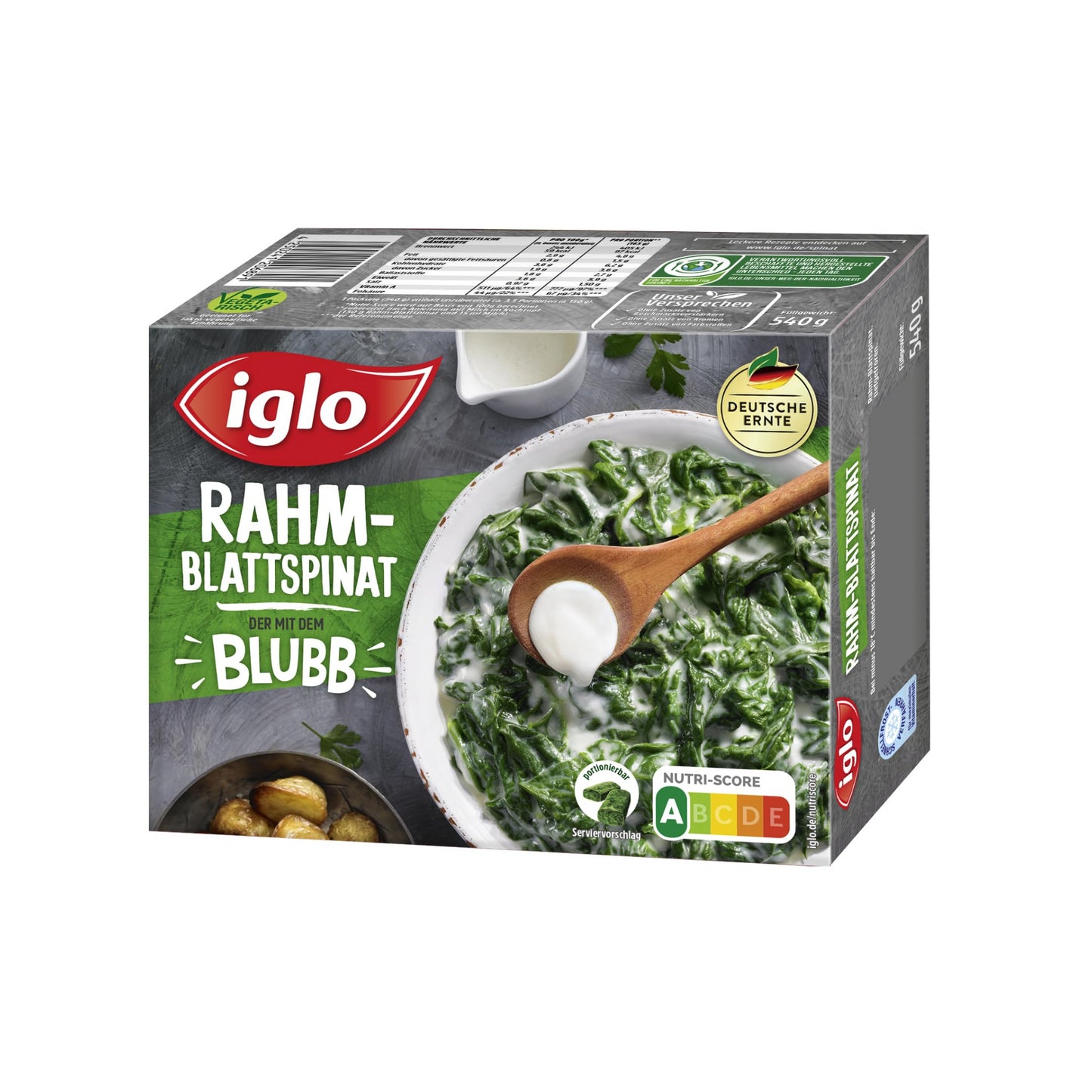 Iglo Rahmblattspinat 540g