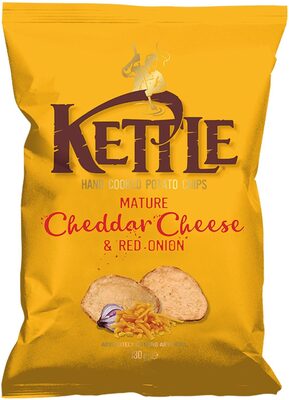 Kettle Chips Mature Cheddar+red Onion 130g