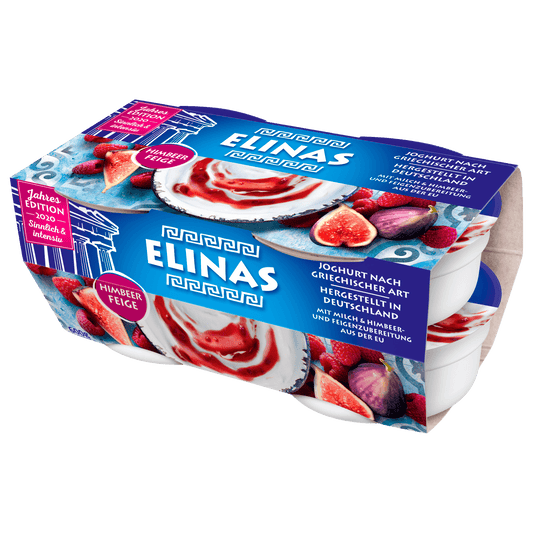 Elinas Joghurt nach Griechischer Art Himbeer-Feige 9,4% 4x150g