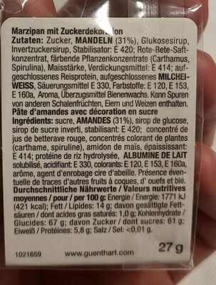 Günthart Marzipan Glücksschweine-Paar auf Kleeblatt 27g