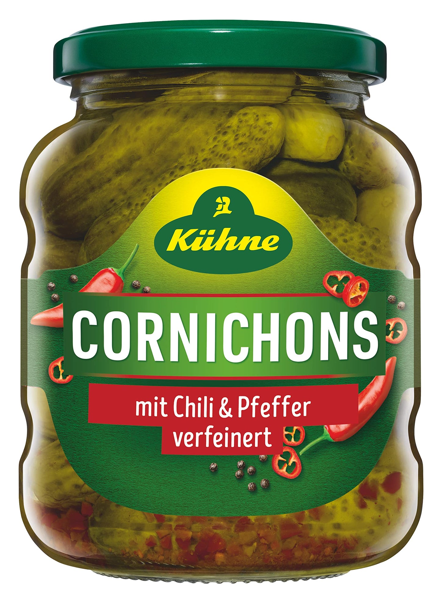 Kühne Cornichons Chili&Pfeffer 330g