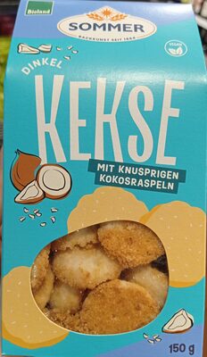 Bio Sommer Dinkel Kokos-Kekse vegan mit Rübenzucker 150g