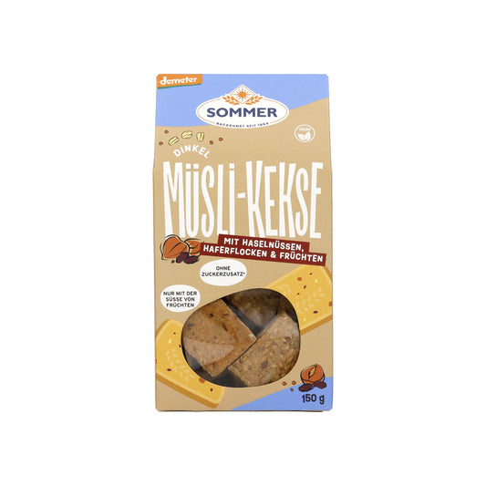 Demeter Sommer Dinkel Müsli-Kekse mit Haselnüssen 150g