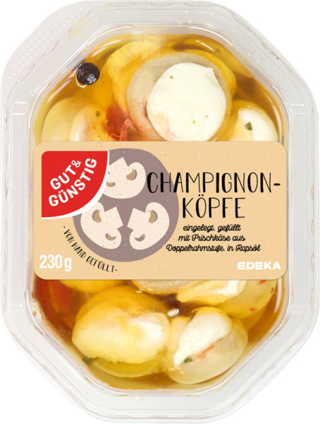 GUT&GÜNSTIG Champignonköpfe gefüllt mit Frischkäse 230g