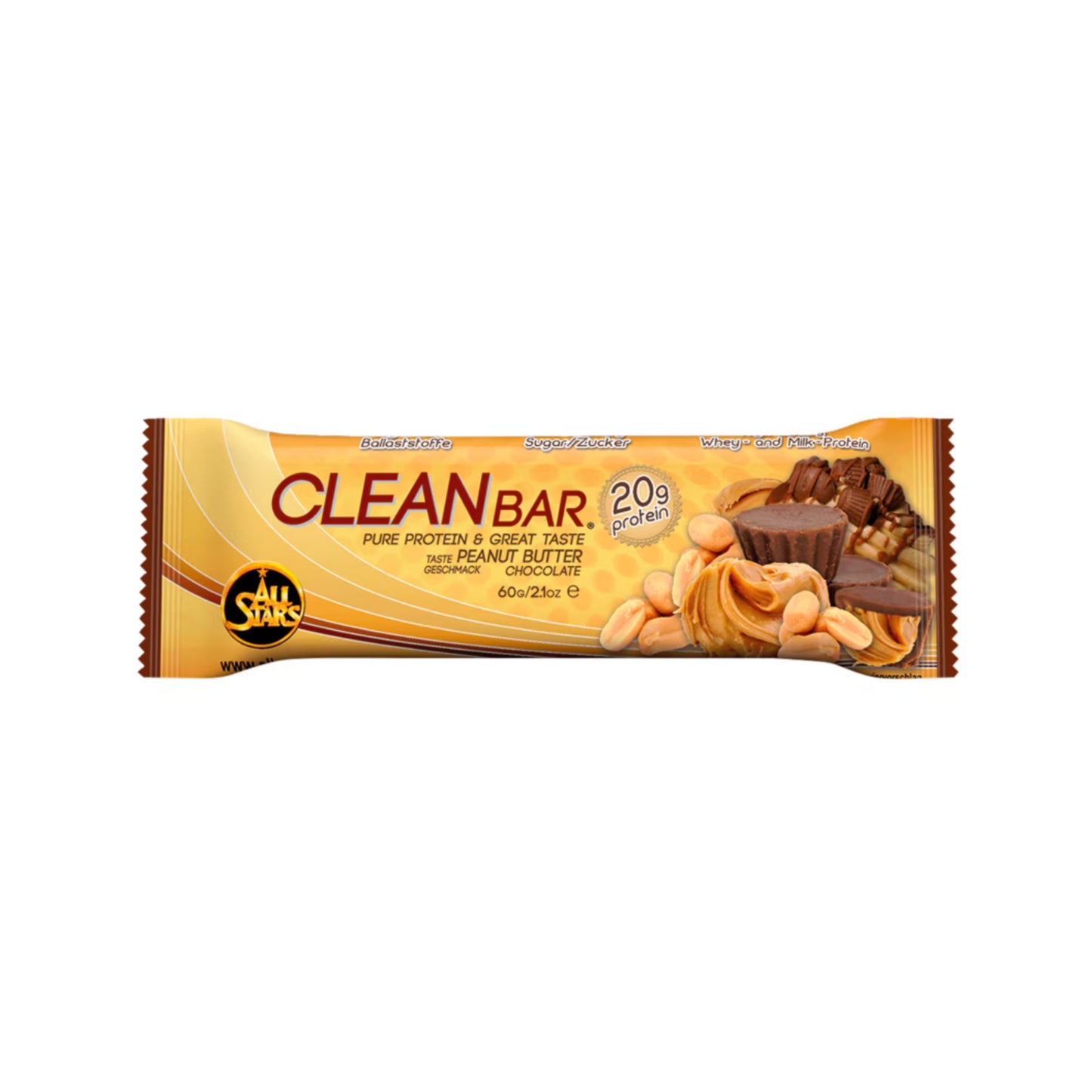 All Stars Clean Bar Peanut Butter Chocolate 60g