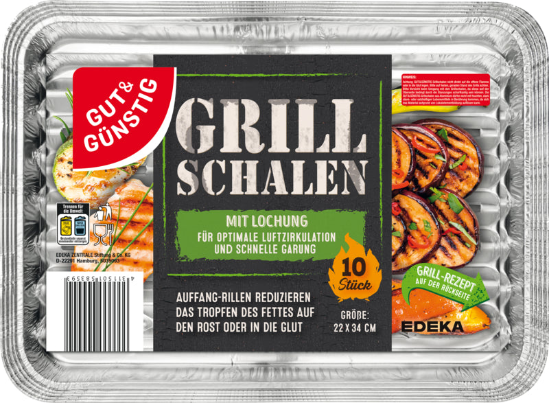 GUT&GÜNSTIG Alu-Grillschale 10ST
