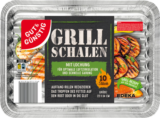 GUT&GÜNSTIG Alu-Grillschale 10ST