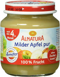 Demeter Alnatura Milder Apfel pur nach dem 4.Monat 125g