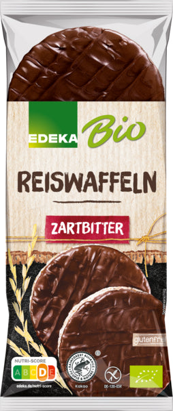 Bio EDEKA Reiswaffeln mit Zartbitterschokoladenüberzug 100g