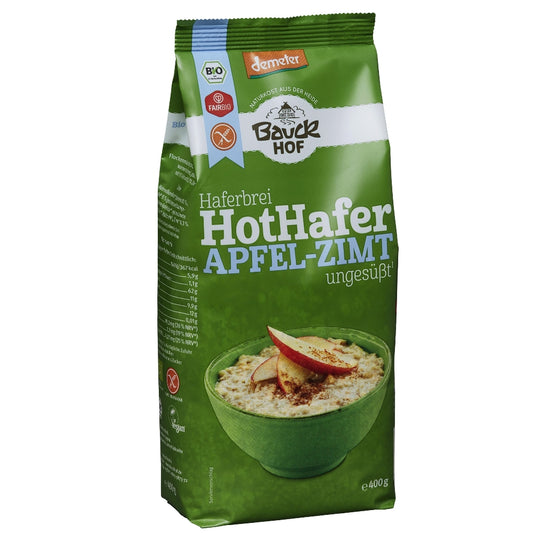 Demeter Bauckhof Hot Hafer Apfel-Zimt Haferbrei Glutenfrei 400g