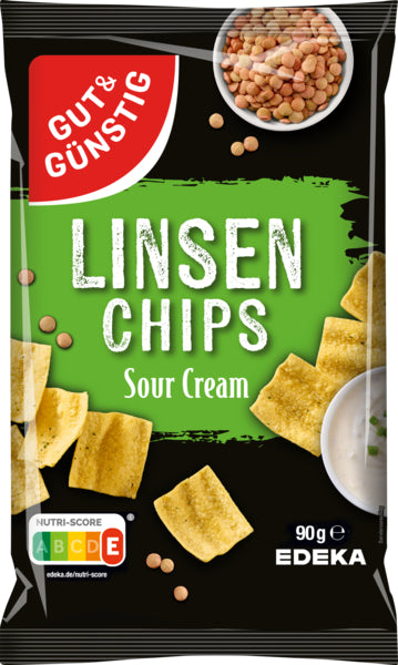 GUT&GÜNSTIG Linsenchips Sour Cream 90g