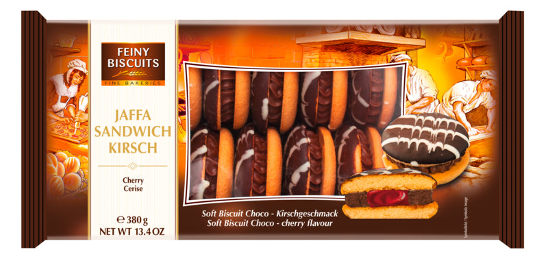 Feiny Biscuits Jaffa Sandwich Schokolade-Kirsch 380g