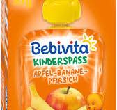 Bebivita Apfel Banane Pfirsich 1-3 Jahre 4x90g