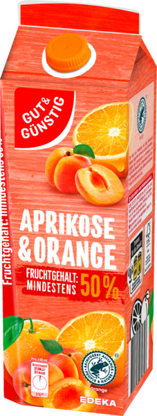 Aprikose-Orange Nektar 50% 1l