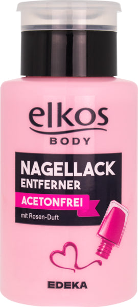 EDEKA elkos Nagellackentferner acetonfrei mit Tellerpumpe 200ml