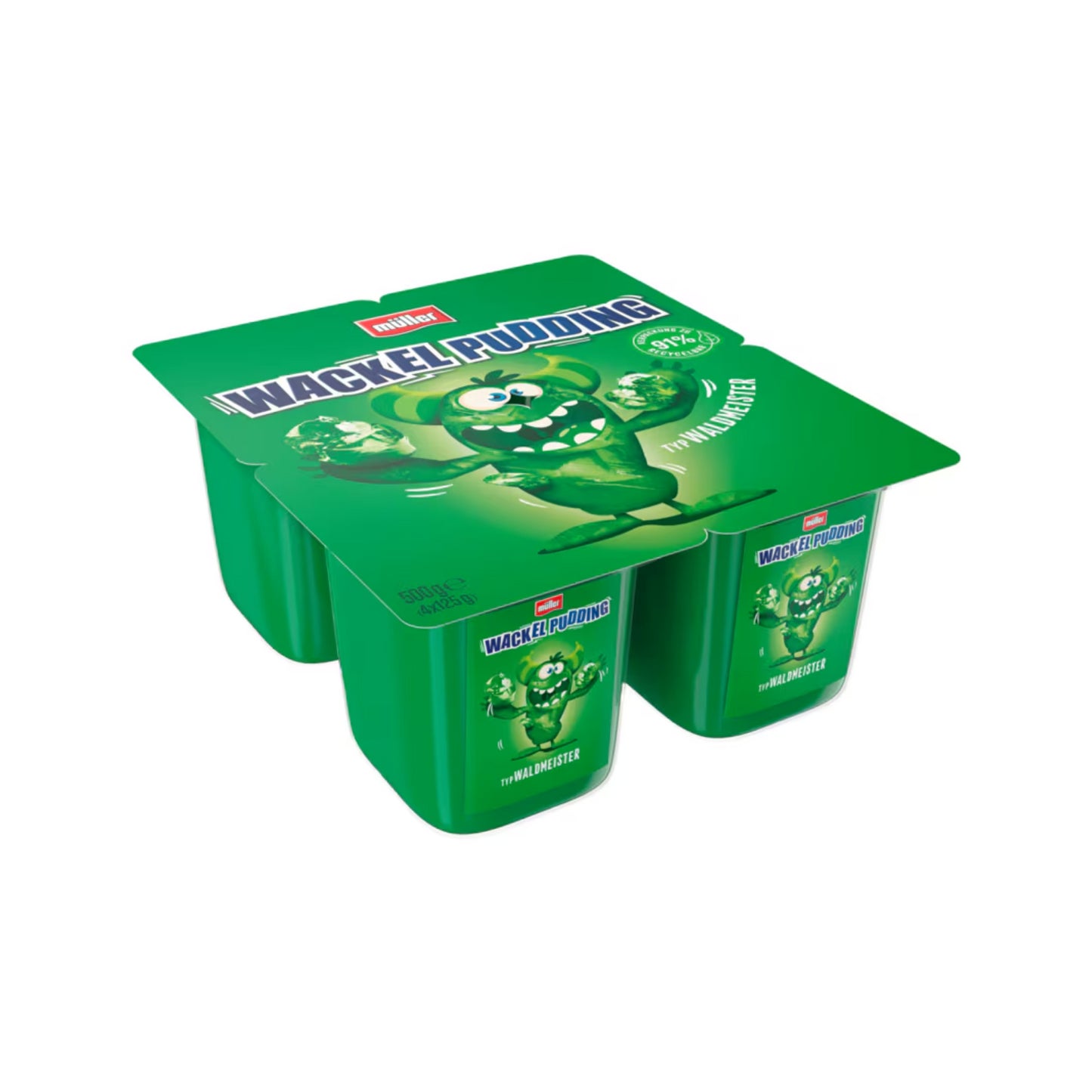 Müller Wackelpudding Waldmeister 4x125g