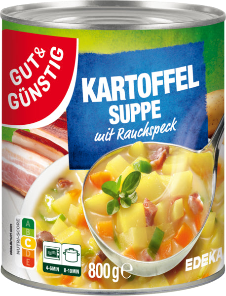 GUT&GÜNSTIG Kartoffelsuppe mit Rauchspeck 800g