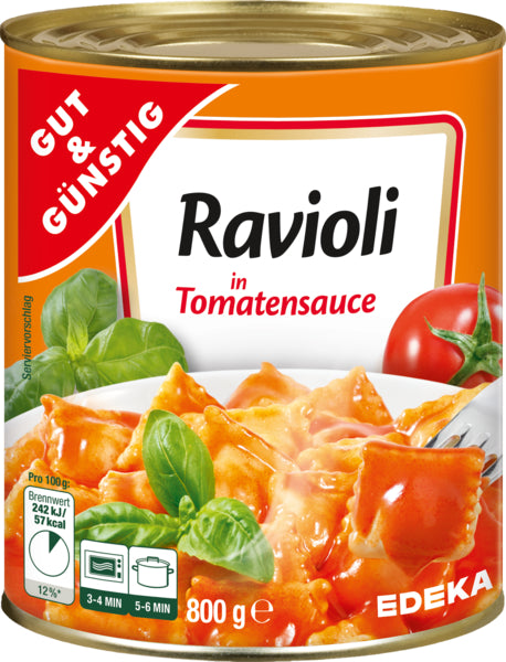 GUT&GÜNSTIG Ravioli in Tomatensauce 800g