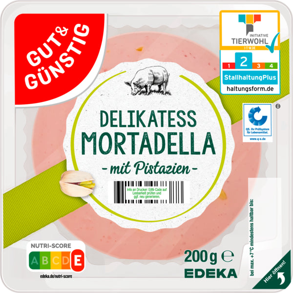 GUT&GÜNSTIG Mortadella mit Pistazien 200g QS ITW