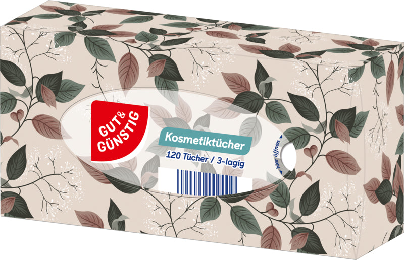 GUT&GÜNSTIG Kosmetiktücher 3-lagig 120BL