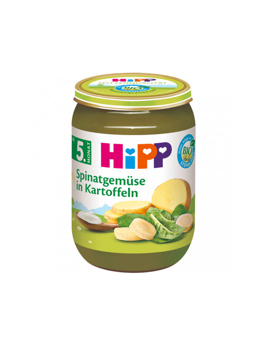 Bio Hipp Spinatgemüse in Kartoffeln ab dem 5.Monat 190g
