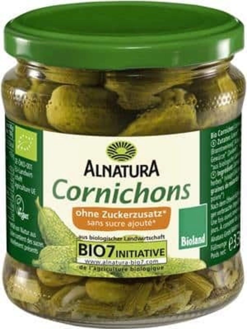 Bio Alnatura Cornichons ungesüßt 330g