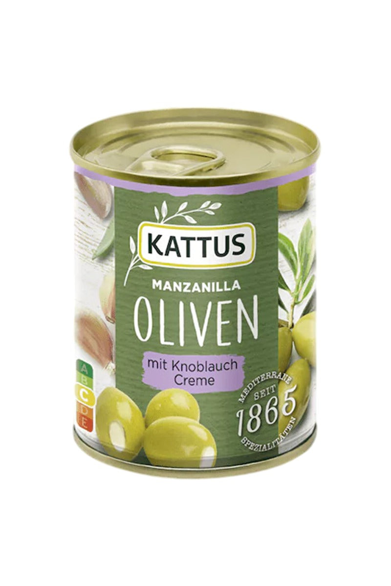 Kattus Oliven mit Knoblauchcreme gefüllt 200g