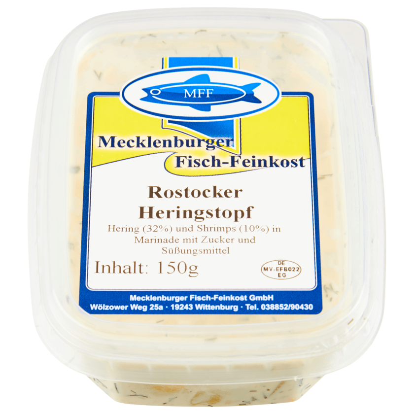 Mecklenburger Fisch Feinkost Rostocker Heringstopf 150g