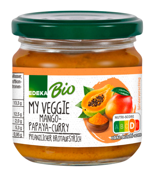 Bio EDEKA My Veggie Veganer Brotaufstrich Curry Mango Papaya 180g