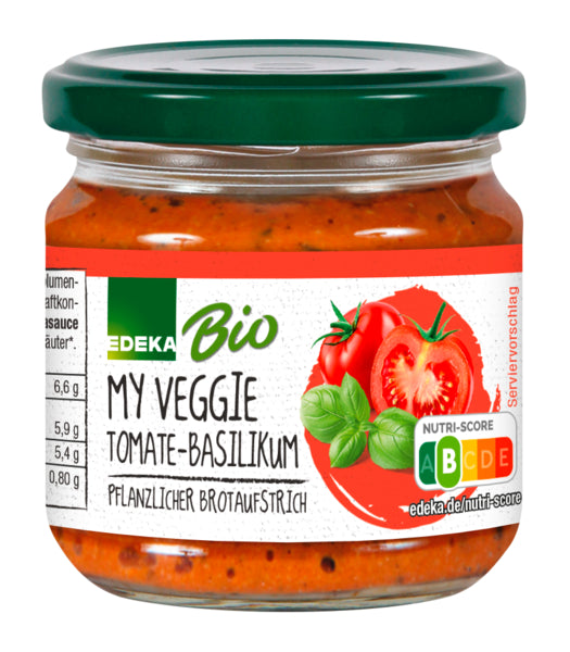 Bio EDEKA My Veggie Veganer Brotaufstrich Tomate Basilikum 180g