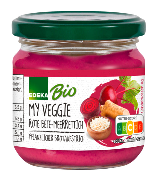 Bio EDEKA My Veggie Vegane Streichcreme Rote Bete-Meerrettich 180g