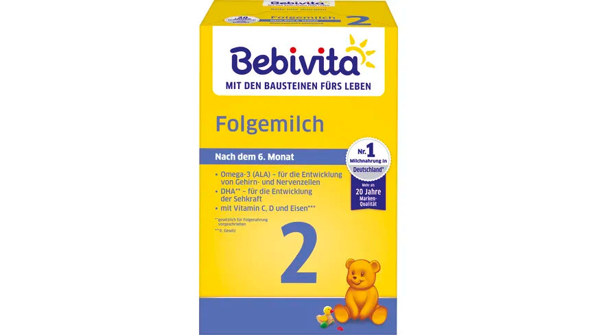 Bebivita 2 Folgemilch nach dem 6.Monat 500g