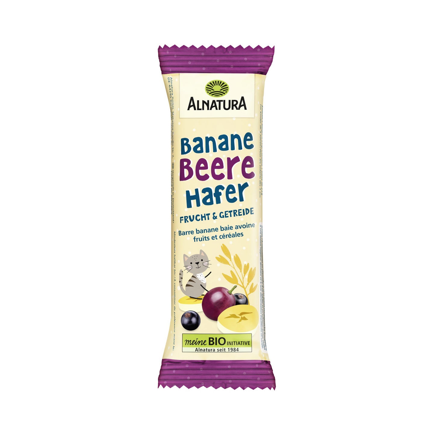 Bio Alnatura Banane Beere Hafer Riegel 23g