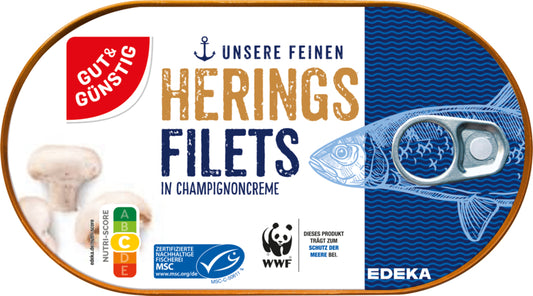 MSC GUT&GÜNSTIG Heringsfilets in Champignoncreme 200g