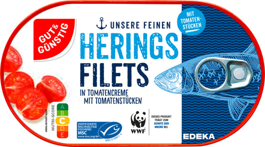 MSC GUT&GÜNSTIG Heringsfilets in Tomatencreme 200g