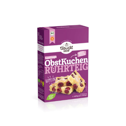 Bio Bauckhof Obstkuchen Rührteig Glutenfrei 2x200g