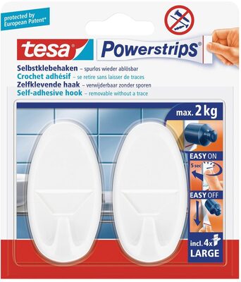 Tesa Powerstrips Haken large weiß 2ST