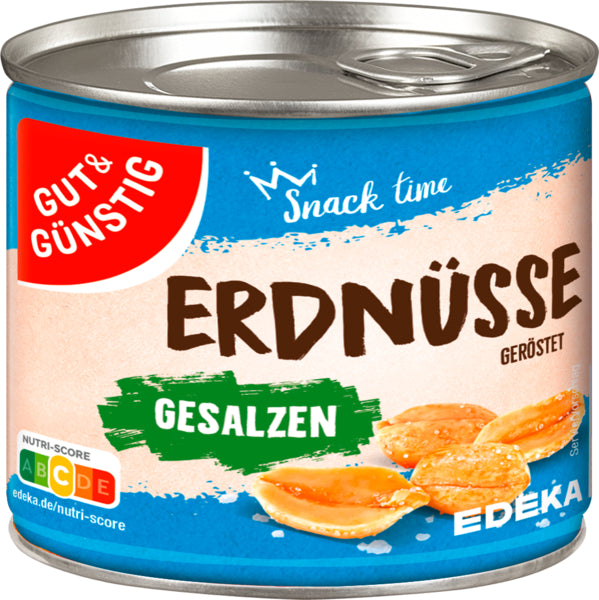 GUT&GÜNSTIG Erdnüsse geröstet gesalzen 200g