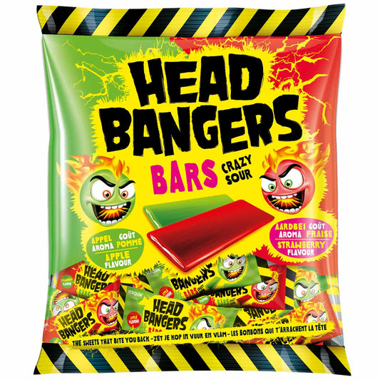 Head Bangers Crazy Sour Kaubonbons Apfel&Erdbeere 200g