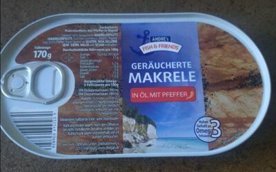 Andre's Fish&Friend Geräucherte Makrele in Öl mit Pfeffer 170g