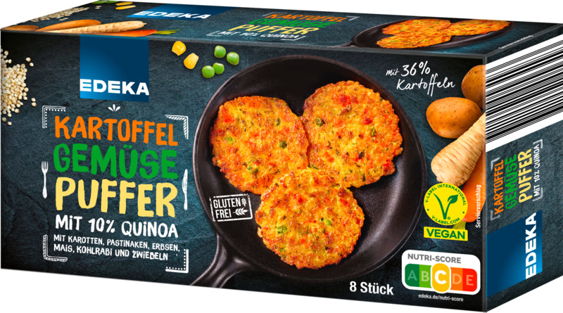 EDEKA Kartoffel Gemüse Puffer mit Quinoa 480g