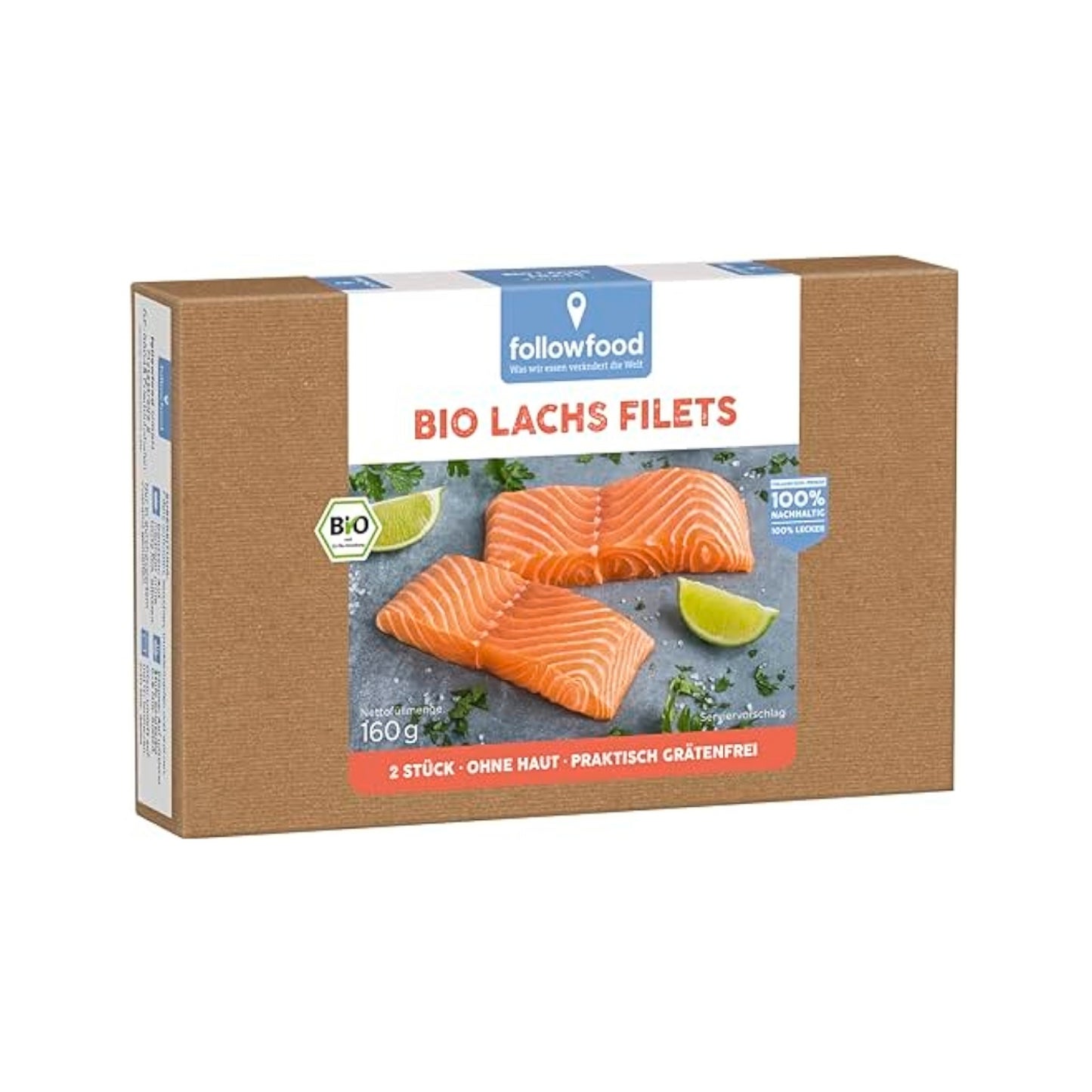 Bio Followfood Lachsfilets Salmo Salar netto 160g