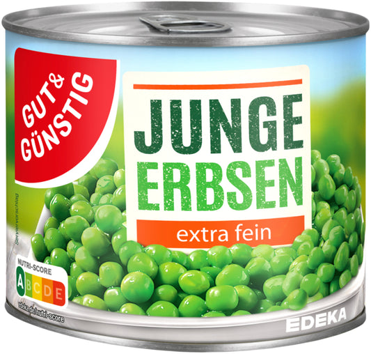 GUT&GÜNSTIG junge Erbsen extra fein 400g