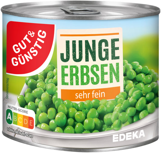 GUT&GÜNSTIG junge Erbsen sehr fein 400g