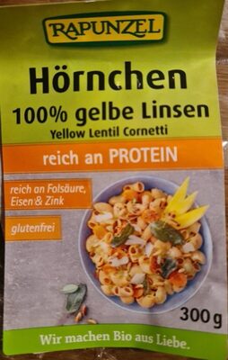 Bio Rapunzel Gelbe Linsen Hörnchen 300g