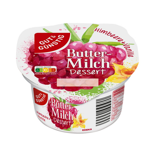 GUT&GÜNSTIG Buttermilch Dessert Himbeer Vanille 200g