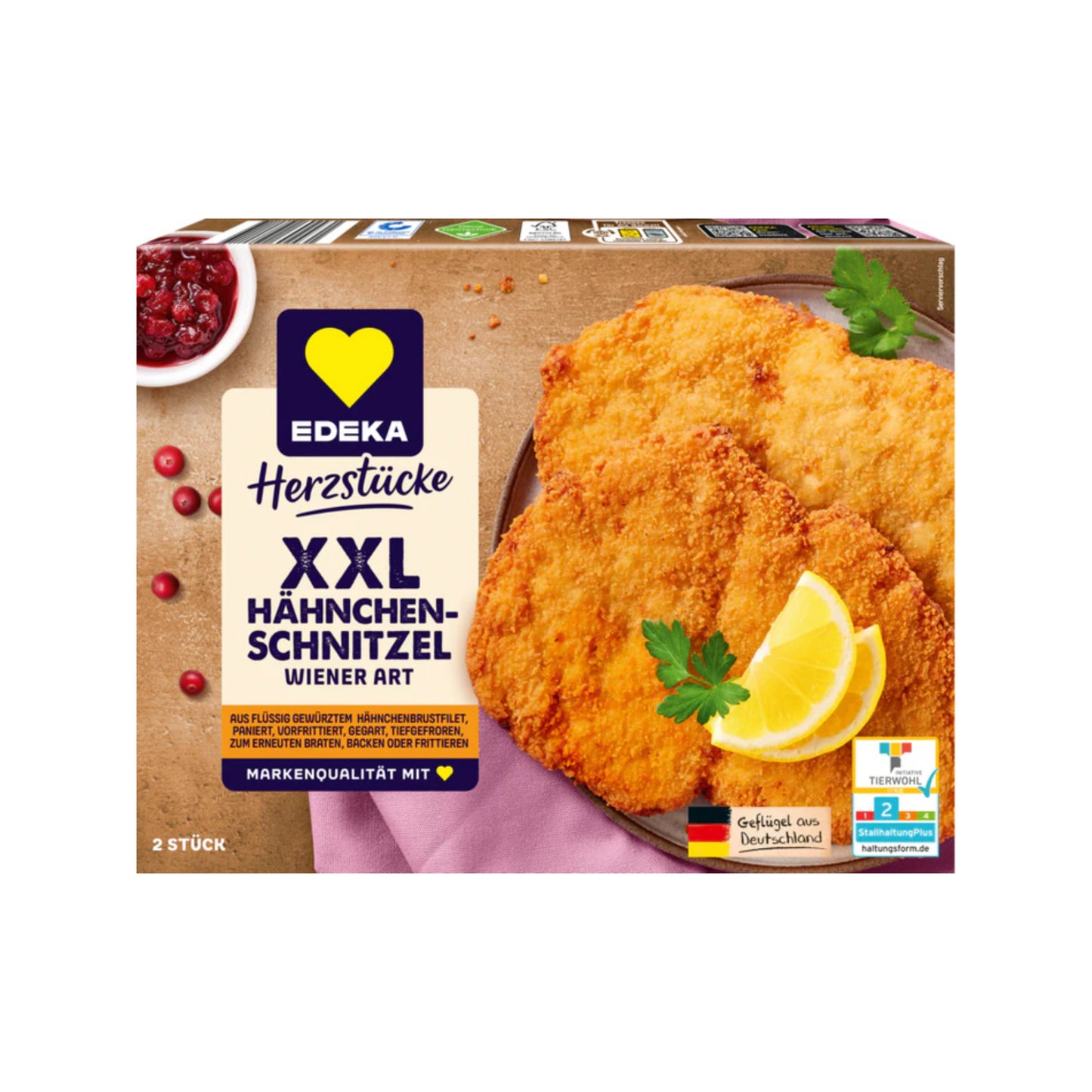 EDEKA Herzstücke Hähnchen Schnitzel XXL paniert 500g VLOG QS ITW